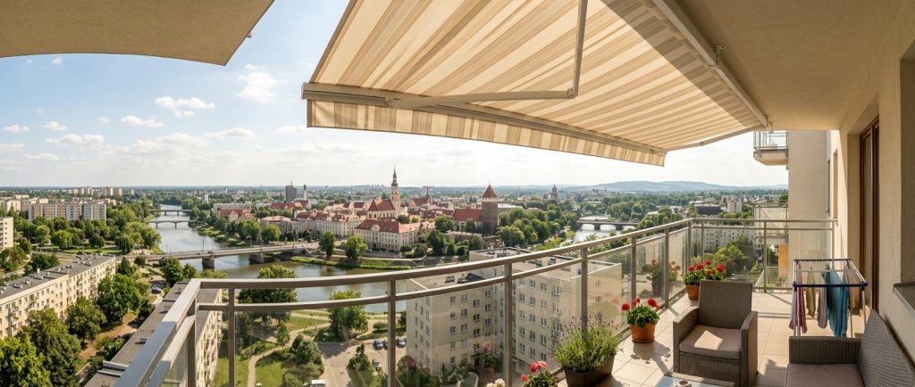 markiza tarasowa na balkon w bloku